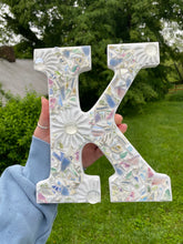 Load image into Gallery viewer, Green Blue and Purple Wooden Hanging Letter | Dorm Room Decoration | Baby Shower Gift