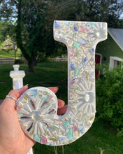 Load image into Gallery viewer, Green Blue and Purple Wooden Hanging Letter | Dorm Room Decoration | Baby Shower Gift