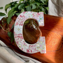 Load image into Gallery viewer, Multicolored Mosaic Wooden Hanging Letter | Dorm Room Decoration | Baby Shower Gift