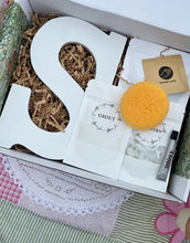 Load image into Gallery viewer, Red Orange and Yellow DIY Mosaic Kit | Wooden Hanging Letter | Dorm Room Decoration | Custom Initial Decor