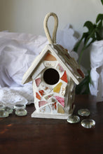 Load image into Gallery viewer, Red Orange and Yellow Mosaic Birdhouse
