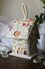 Load image into Gallery viewer, Red Orange and Yellow Mosaic Birdhouse
