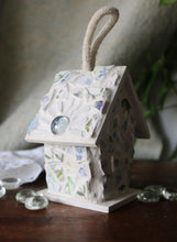 Load image into Gallery viewer, Green Blue Purple DIY Mosaic Birdhouse Kit
