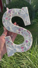 Load and play video in Gallery viewer, Pink and Green Wooden Hanging Letter | Dorm Room Decoration | Baby Shower Gift

